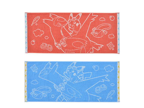 ラティアスとラティオスに乗って旅をするピカチュウのグッズが