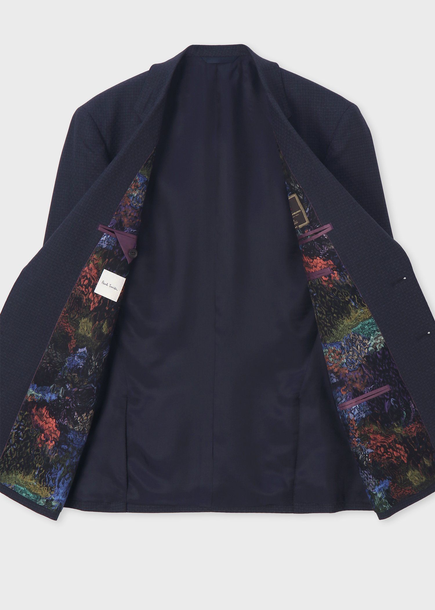 テクスチャードチェック シングル2B スーツ（ネイビー） ｜ポール・スミス