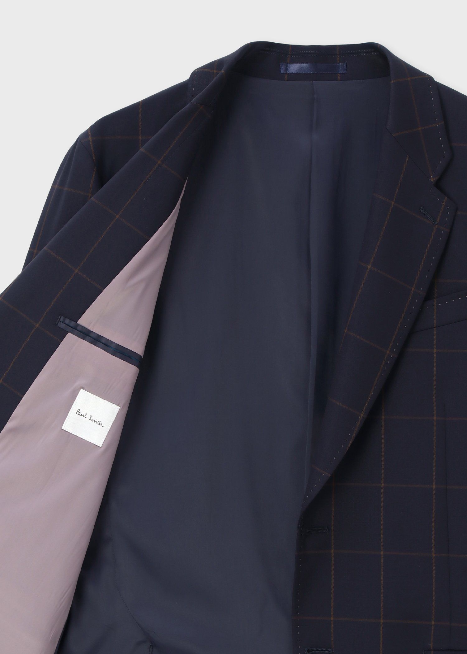 ウィンドウペーン シングル2Bジャケット（ネイビー） ｜ポール・スミス