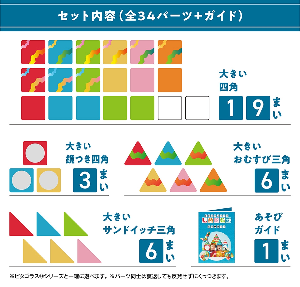 ピタゴラスLARGE（ラージ） | おもちゃ-ピタゴラス・ブロック | 乳幼児