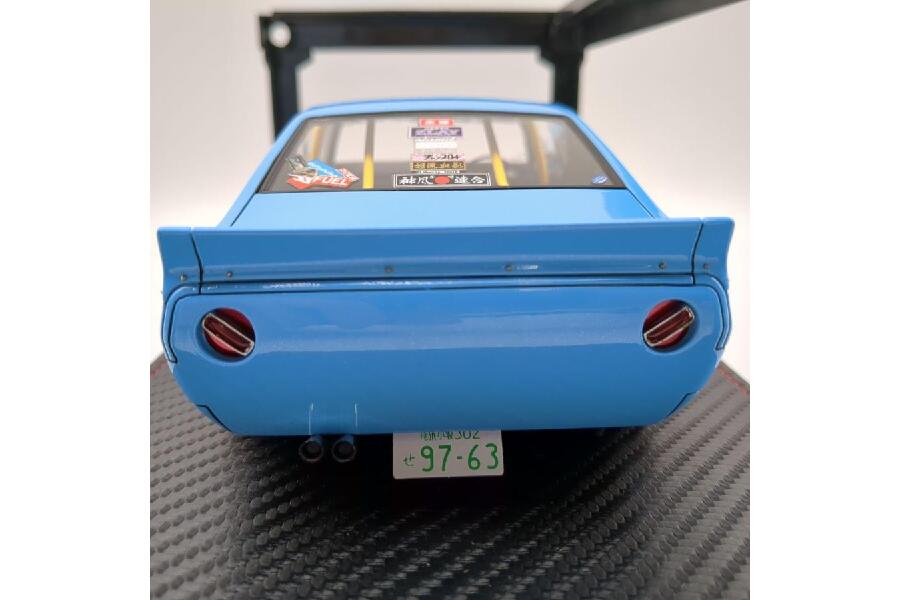 Ignition Model 0433 LB WORKS Kenmary 2Door KPGC110 ブルー 1/18