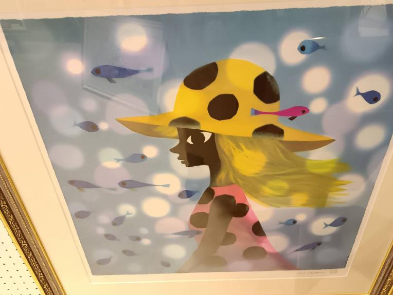 宮田雅之シルクスクリーン版画「虎」一休みして未来を切り開く