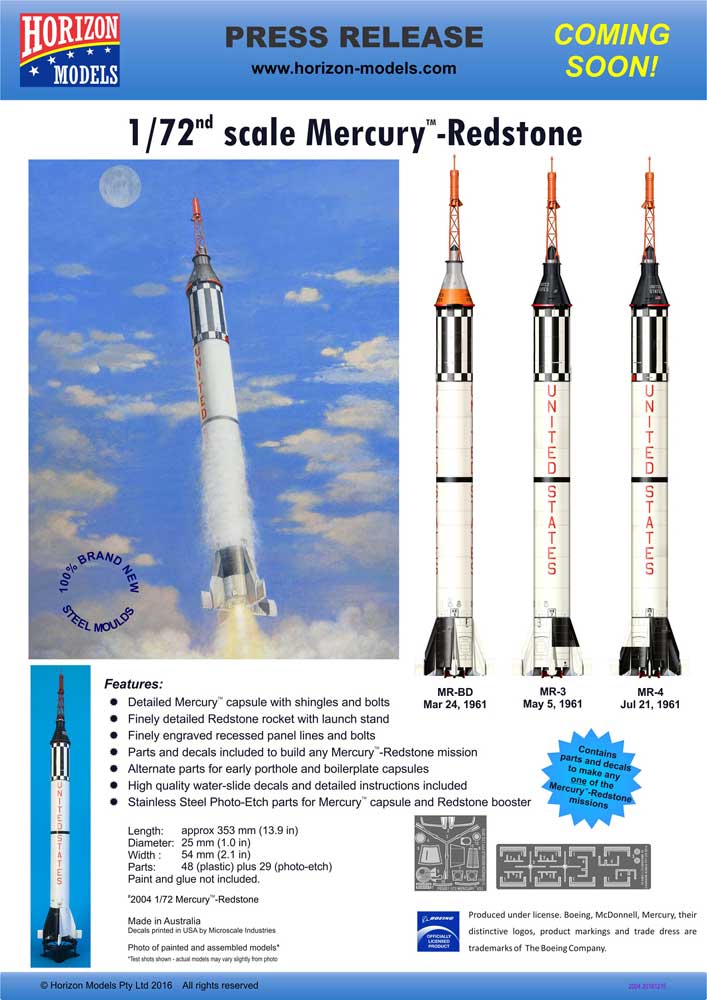 プラモデル :: その他 :: アメリカ初の有人宇宙ロケット マーキュリー