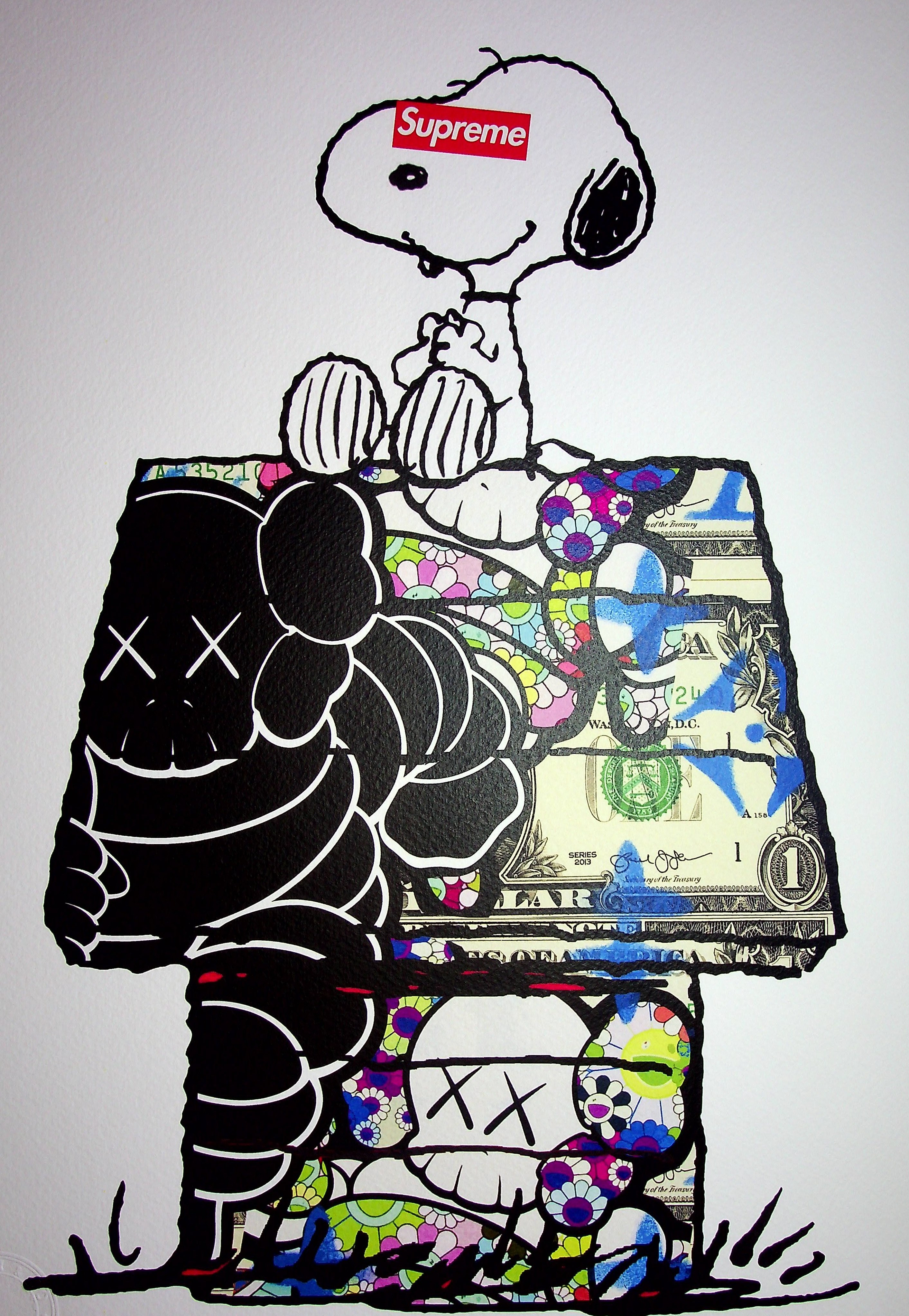 Death NYC - Snoopy Kaws, 2020 - Original signed screenprint