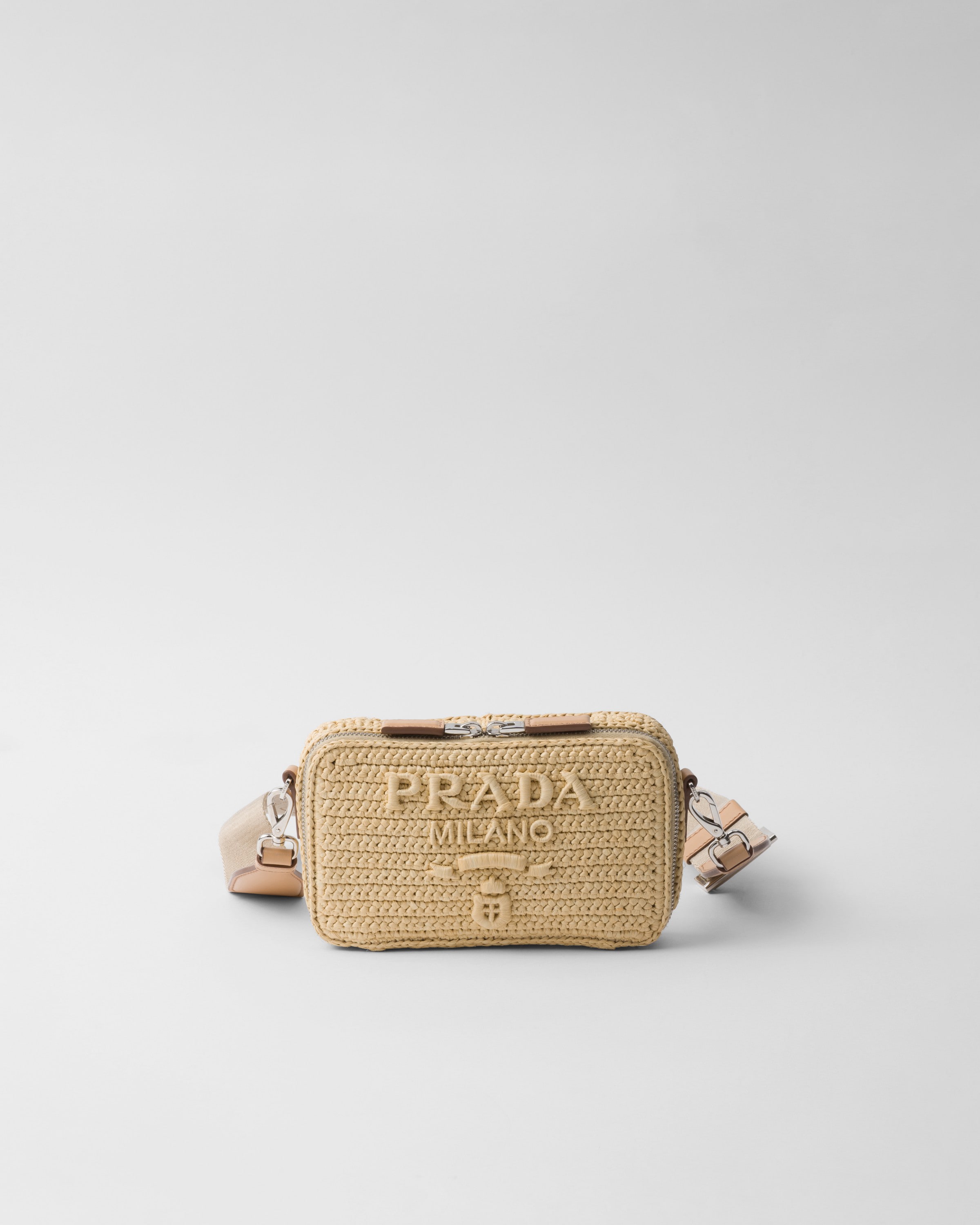 Natural Crochet Prada Brique Bag | PRADA