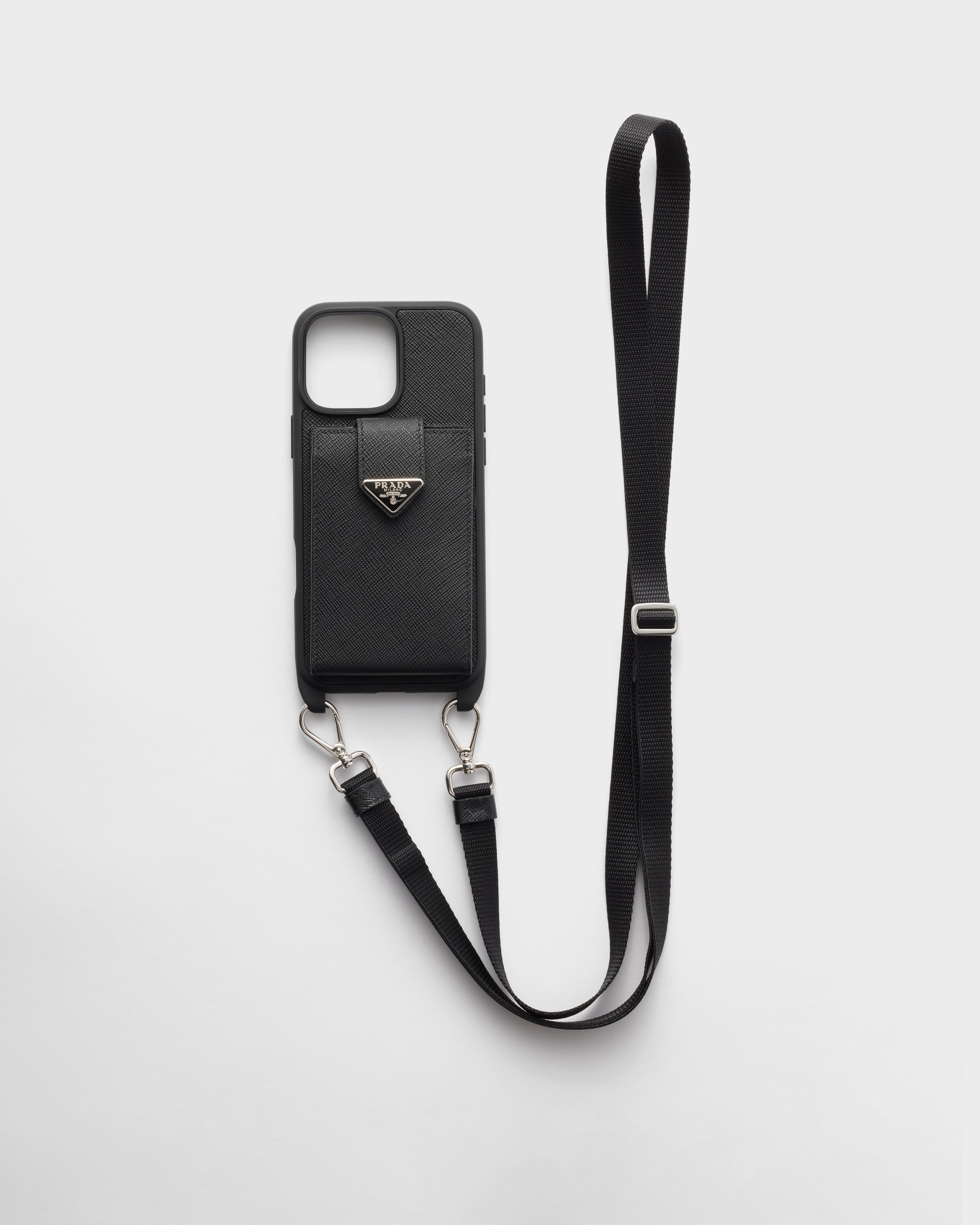 ブラック サフィアーノレザー Iphone 16 Pro Max用ケース | PRADA