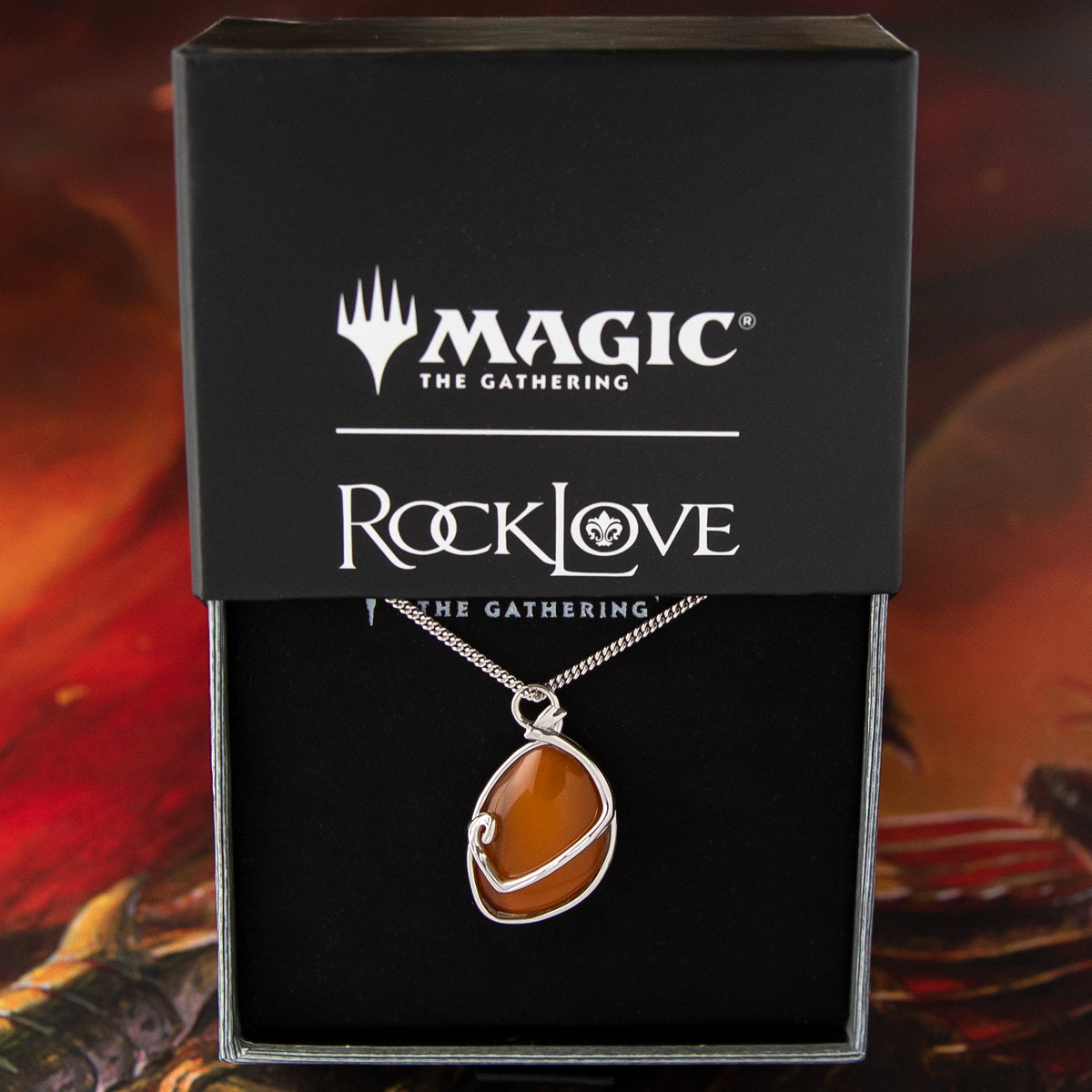 Magic: The Gathering X RockLove Mox Amber Necklace - RockLove Jewelry