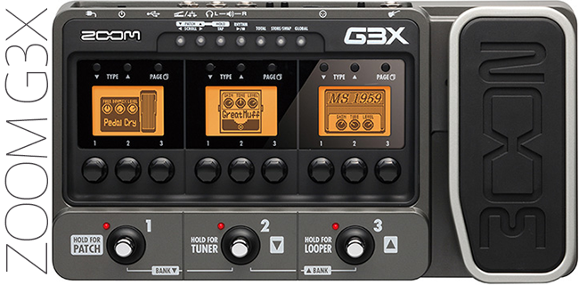 ギター初心者に最適。ペダル付きマルチエフェクター ZOOM G3X