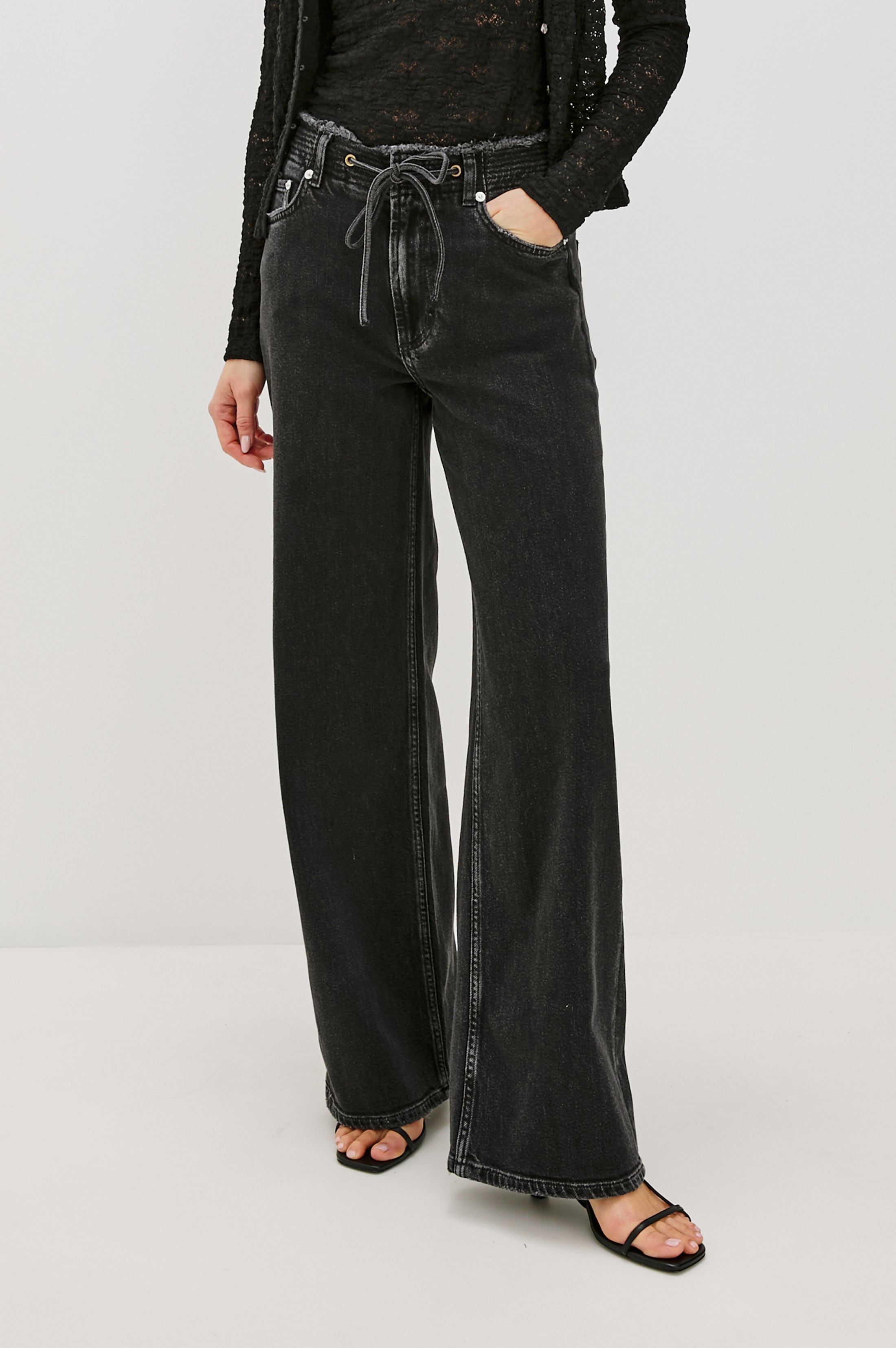 ANGELENO WIDE LEG - ASH BLACK – Rails