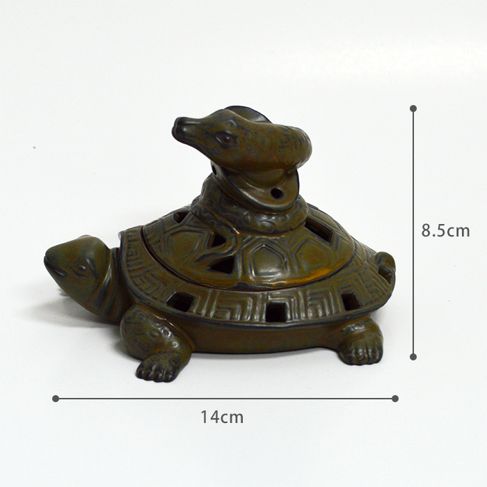 楽天市場】玄武 香炉 高さ8.5cm Y19033 亀 蛇 四神 風水 置物 縁起物