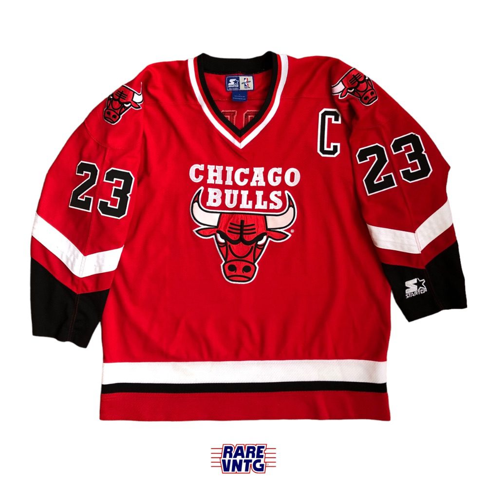 90's Michael Jordan Chicago Bulls Starter NBA Hockey Jersey Size