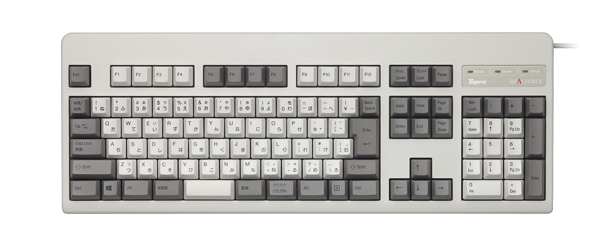 製品 : REALFORCE 108P-S | REALFORCE | 日本製プレミアムキーボードの