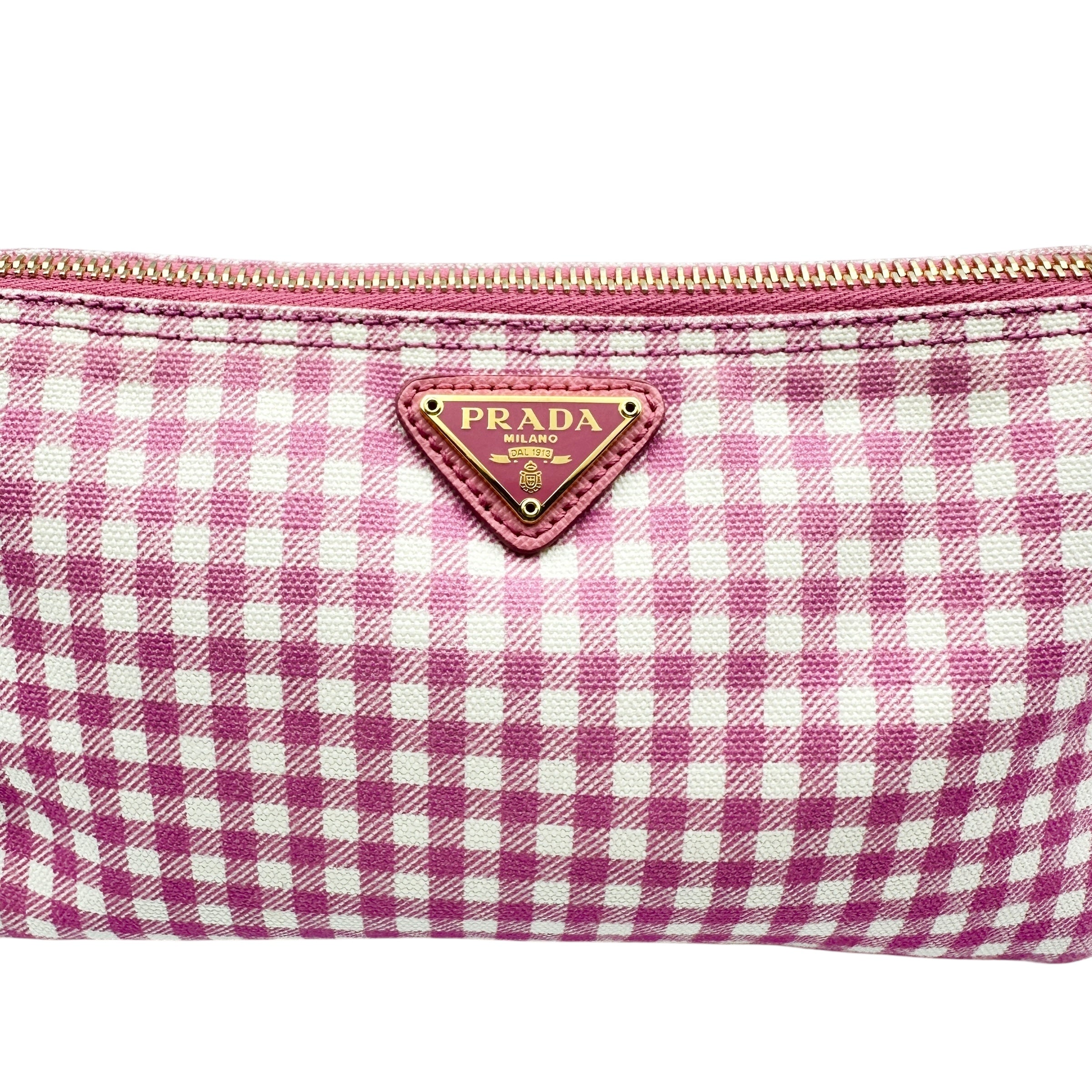 PRADA プラダ ポーチ ギンガムチェック