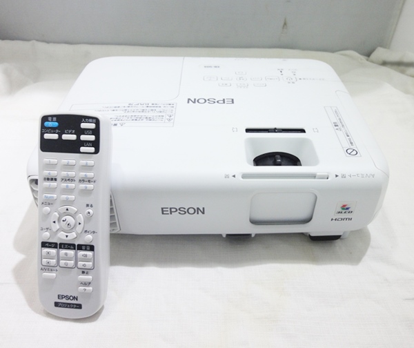 EPSON データプロジェクター EB-S03 リモコン付 電源コード付 動作品