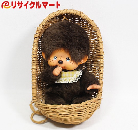 籠入り 昭和レトロ モンチッチ セキグチ ぬいぐるみ ビンテージドール