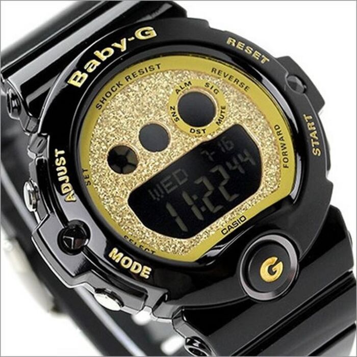 BUY Casio Baby-G 200M World Time Sparkle Gold with Black Watch BG