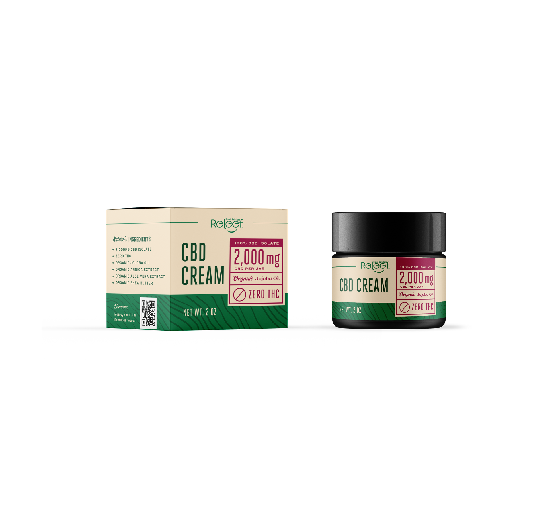 CBD Cream | 2000mg CBD Isolate – Releef Direct Solutions