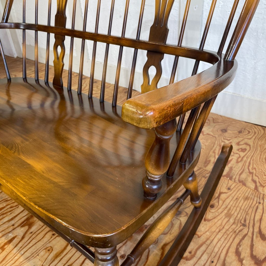 飛騨産業 HIDA 穂高 2人掛ロッキングチェア ヴィンテージ キツツキ