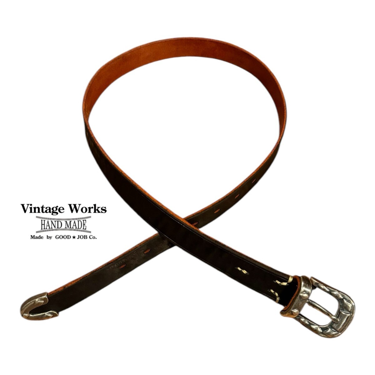 VintageWorks ヴィンテージワークス ウエスタンベルト 茶芯 BLACK