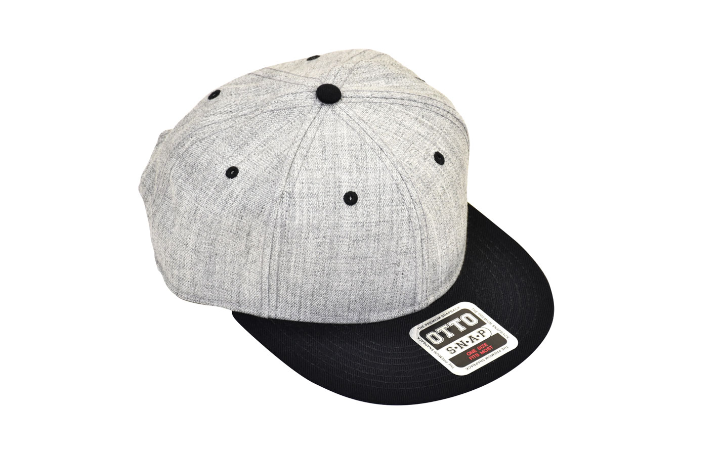OTTO CAP ヘザーウールブレンド フラットバイザーキャップ(スナップ