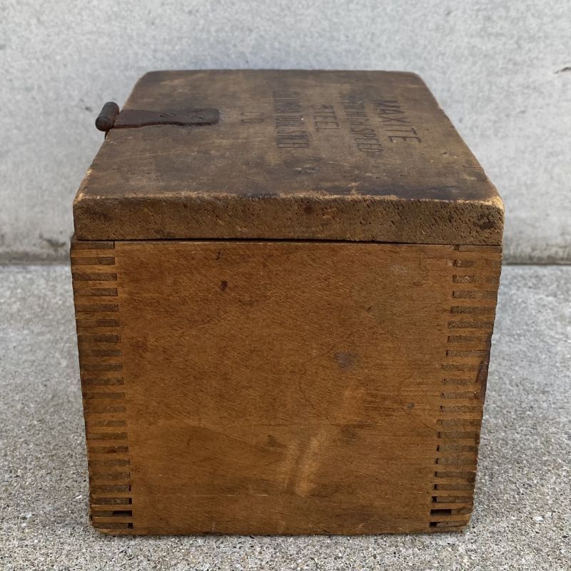 VINTAGE ANTIQUE COLUMBIA TOOL STEEL CO. WOODEN BOX ヴィンテージ