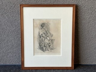 小磯良平 『婦人像』 ｜骨董品買取 緑和堂