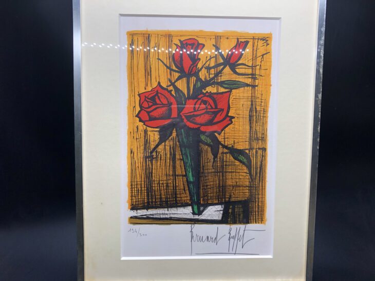 ベルナール・ビュッフェ 作『薔薇の花束』 買取価格相場｜骨董品買取