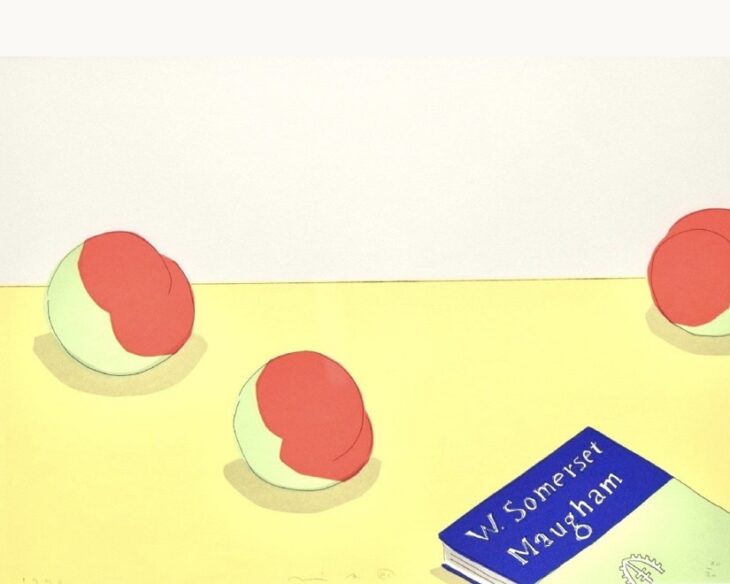 安西水丸 作 『スモモ』 シルクスクリーン ｜骨董品買取 緑和堂