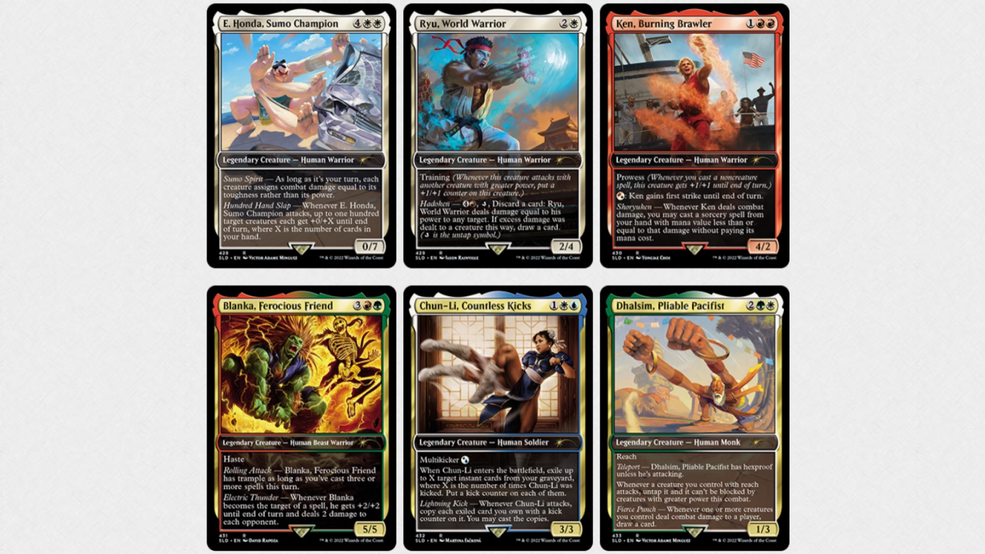 MTG Street Fighter crossover cards revealed in Secret Lair superdrop