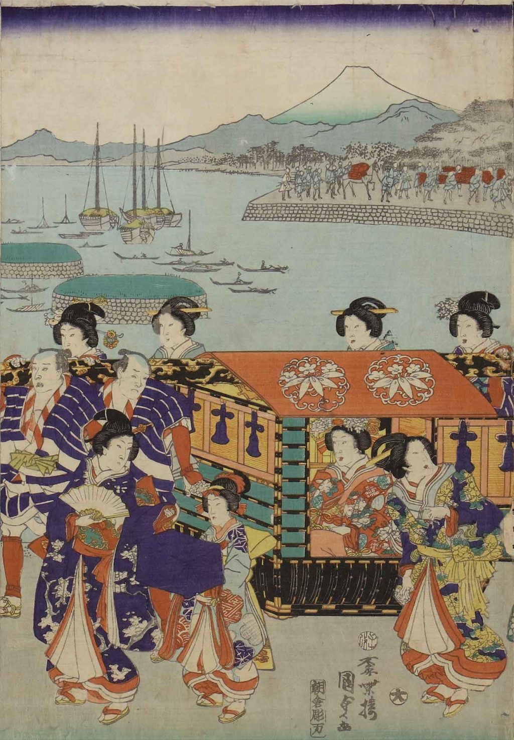 歌川国貞 作 「姫君様行列之図」／ホームメイト