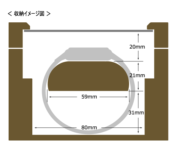 ウォッチボックス [腕時計,4個入れ,枕,布貼り,透明蓋]