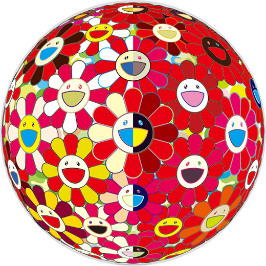 お花ボール(3D) Red CliffFlower Ball (3D) Red Cliff|村上隆Takashi