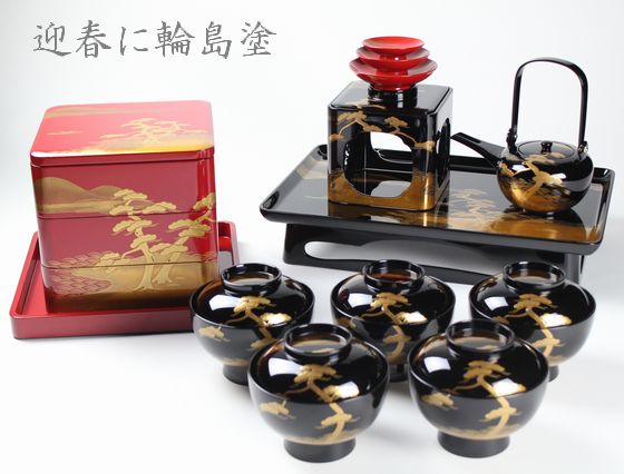 雑煮椀 州浜雅蒔絵 5客1組660,000円（税込） | 輪島塗の塗師屋 輪島