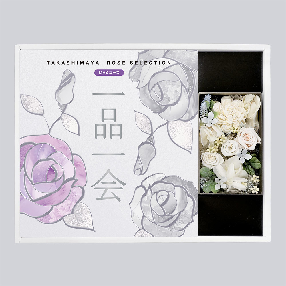 奉書（仏式戒名無）付＞一品一会MHAコース＋プリザーブドフラワー
