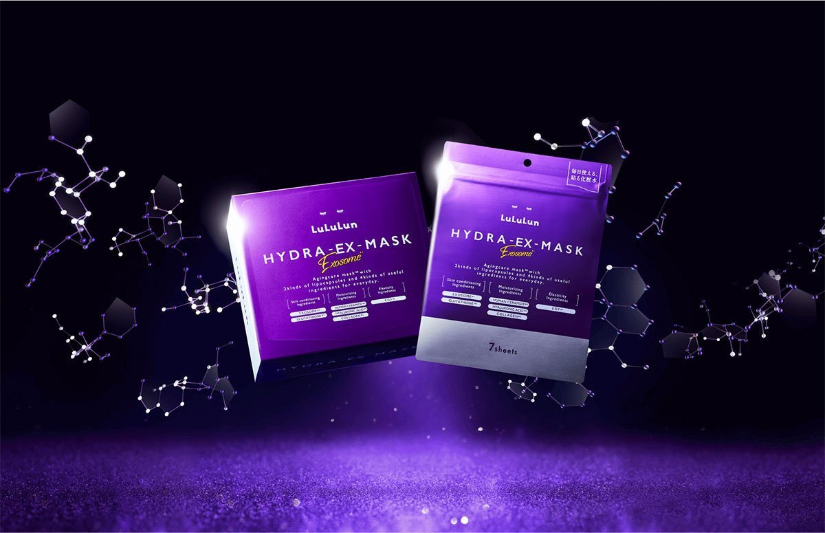 LULULUN Face Mask Hydra EX Mask Exosome Ageing Skin 28 Sheets