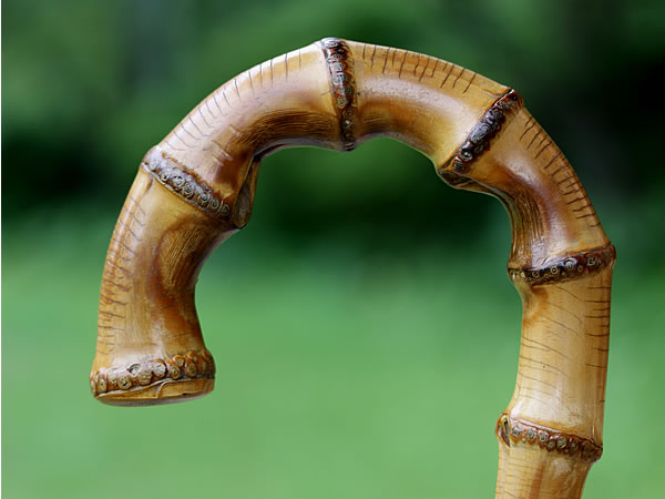 古い竹根杖 - 竹虎四代目がゆく！