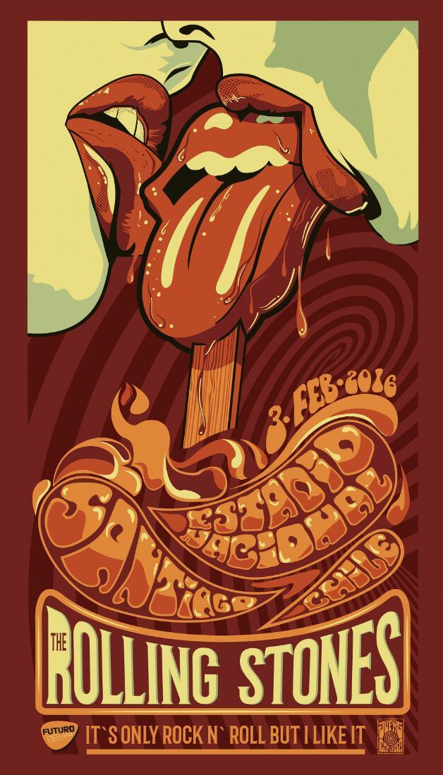 The Rolling Stones - Cuba 2016 Tour - Rock Concert Poster - Large