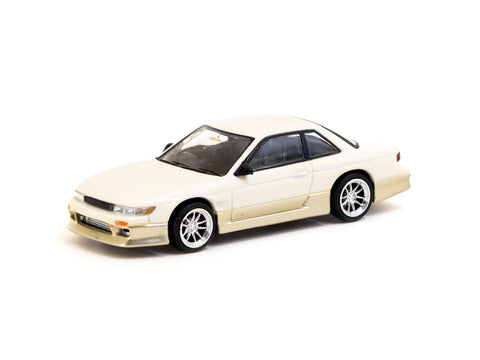 Tarmac Works 1/64 VERTEX Nissan Silvia S13 White / Gold - Lamley Speci