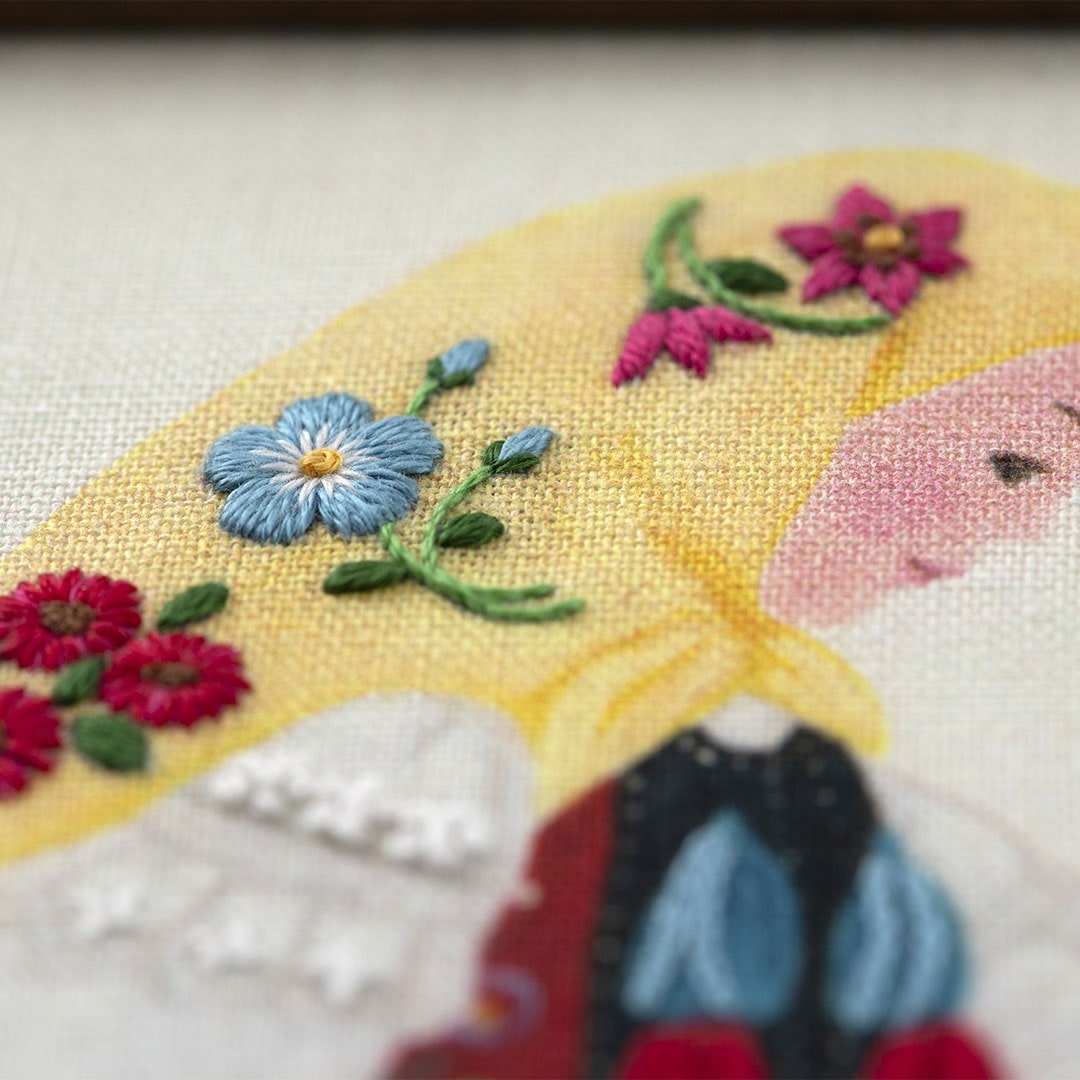 柏木リエさん×bitteさん 民族衣装の刺繍フレーム「ルーマニア