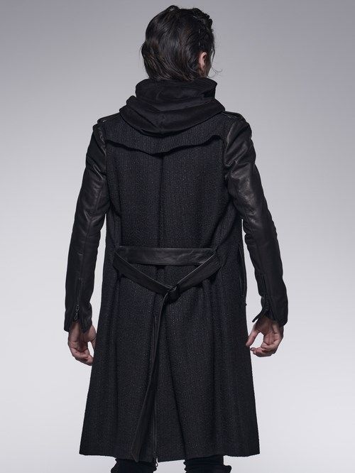 kiryuyrik - 《予約品》ツイード＆袖革 W-RidersLongCoat / W