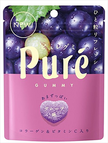 TESOLIFE特搜商城 KANRO Pure Gummy Candy Grape Flavor 1.61 Ounce