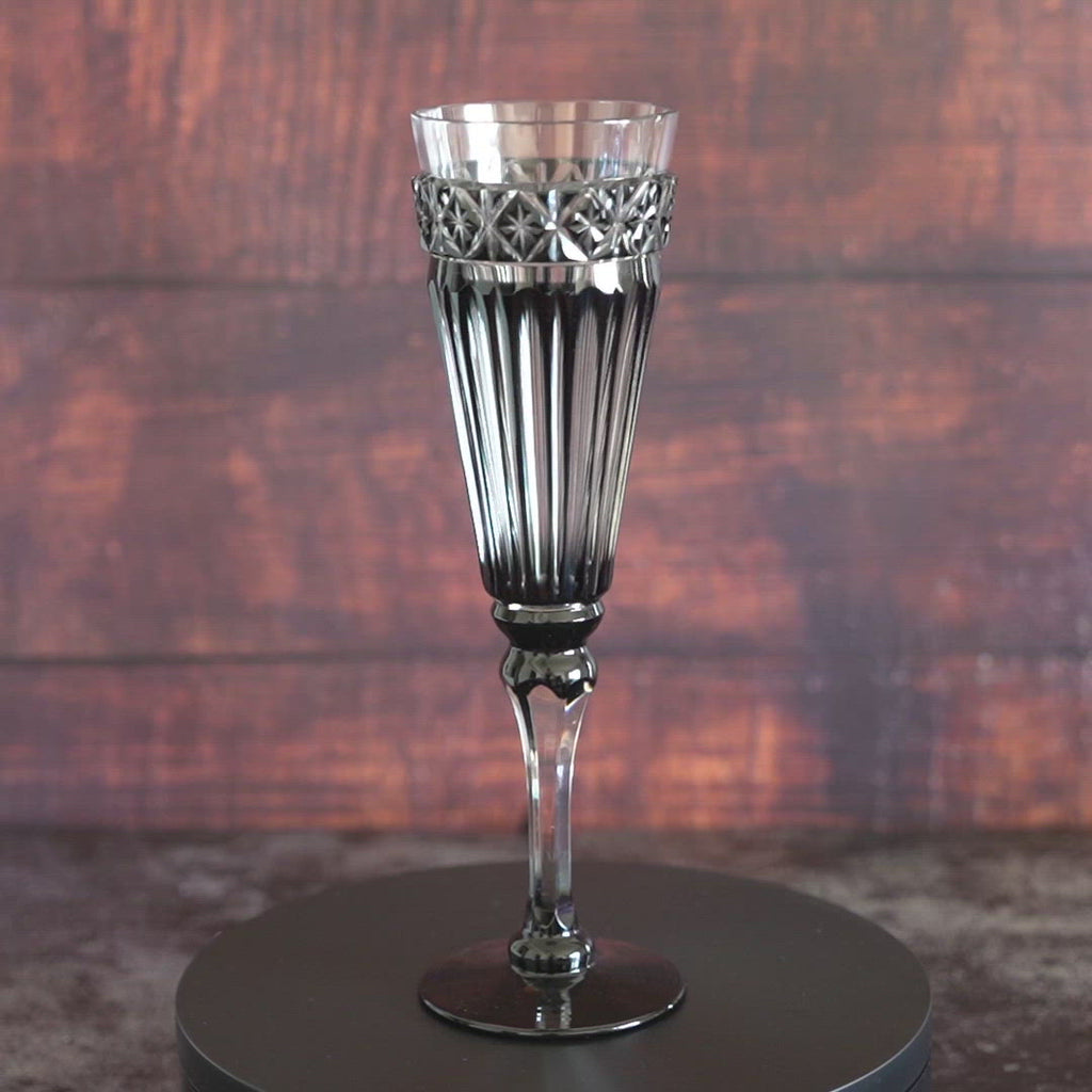 シャンパングラス｜薩摩黒切子 | 薩摩切子 | satuma ｜BECOS