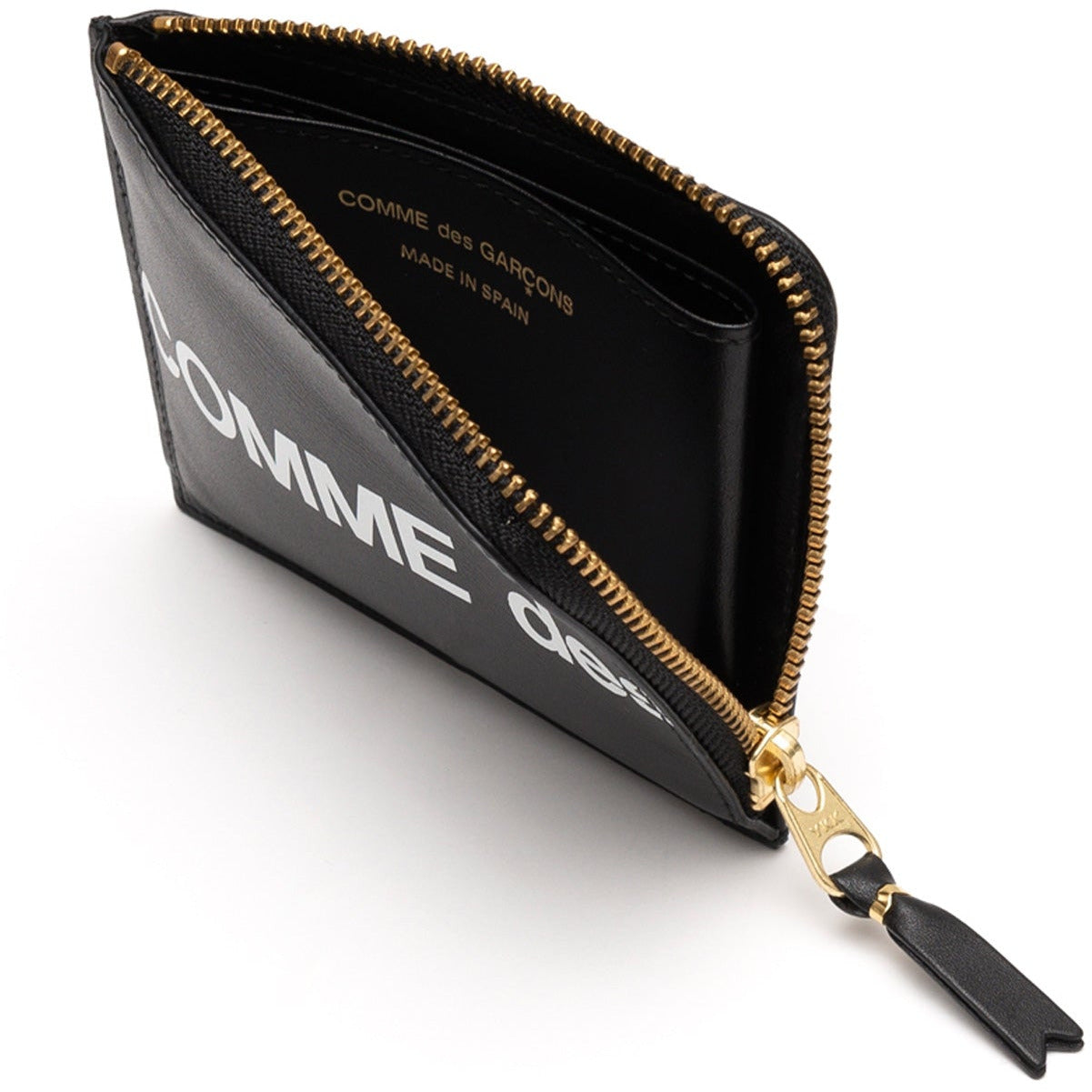 Comme des Garçons Huge Logo Black 2-Zip Wallet – LACMA Store
