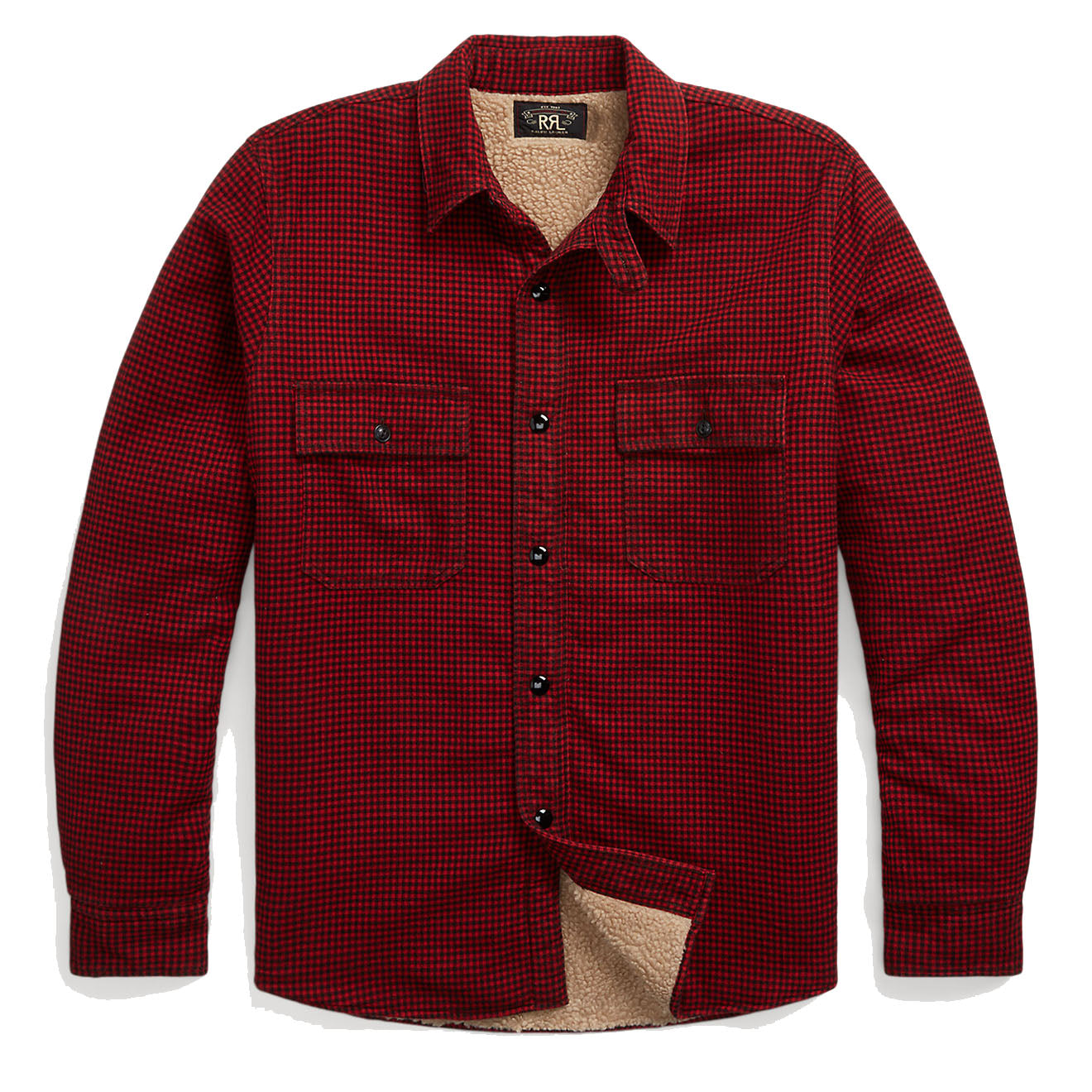 RRL by Ralph Lauren Vermont Cotton Twill Shirt Red / Black | The