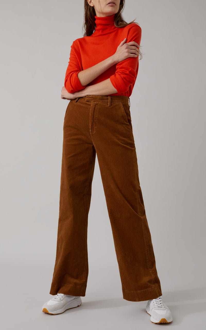 CLOSED Lyn Tobacco Brown Wide-Leg Corduroy Trouser Pants – The