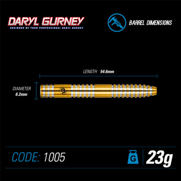 ダーツ バレル Winmau Daryl Gurney 23g STEEL ウィンモー ダリル