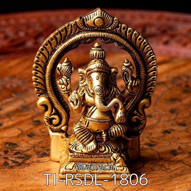 3柱セット】ガネーシャ・ラクシュミ・サラスヴァティ坐像 重厚なブラス