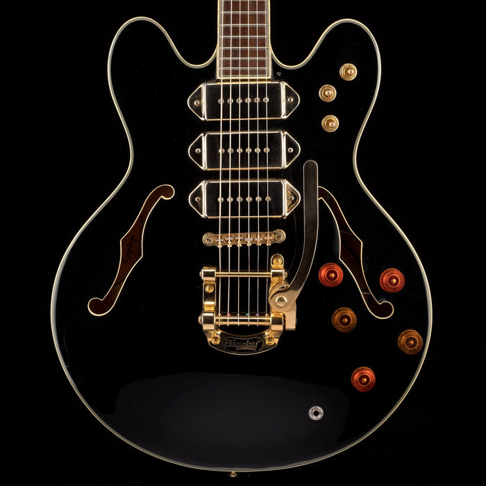 Pre Owned Epiphone Sheraton Black 3-Pickup with Bigsby With HSC