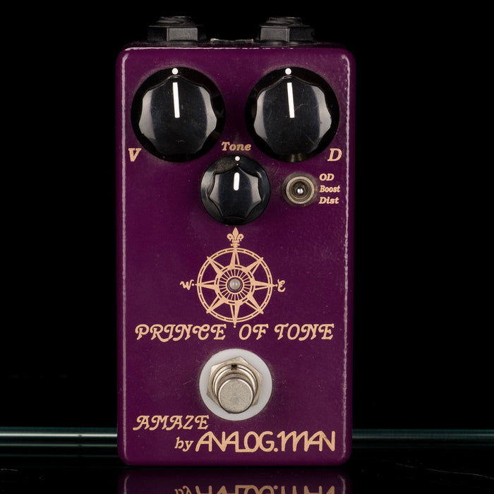 Used Analogman Prince Of Tone Overdrive Guitar Effect Pedal With