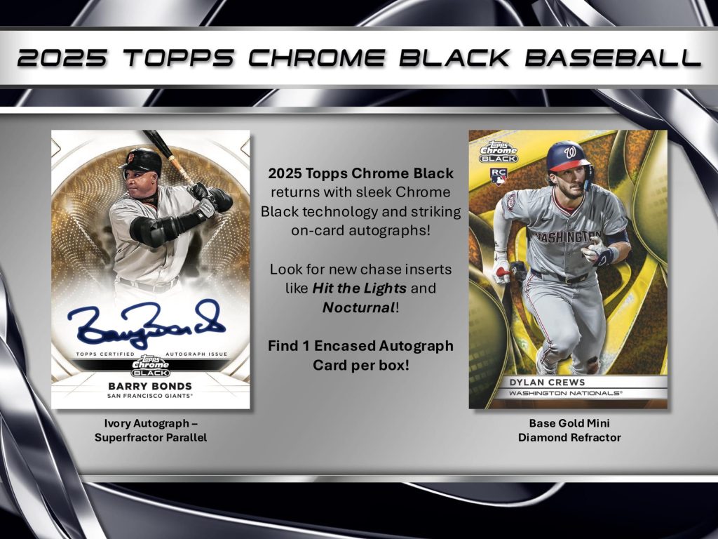 ⚾ MLB 2025 TOPPS CHROME BLACK BASEBALL HOBBY【製品情報